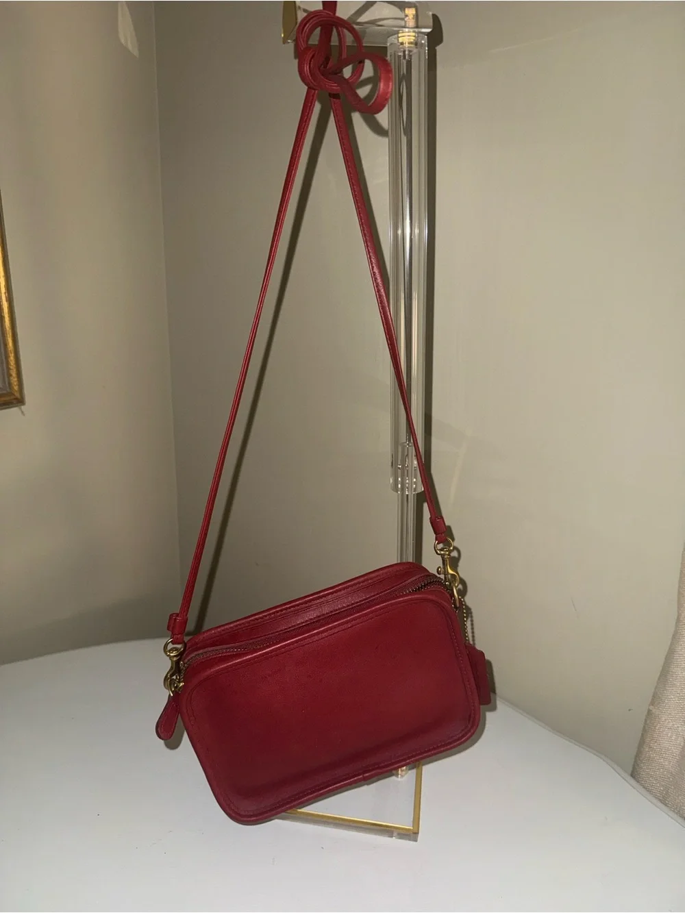 Cherry 🍒 Red Vintage Coach Crossbody Bag -9925